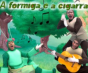 "Teatrando": Plaza apresenta "A Formiga e a Cigarra" neste domingo 