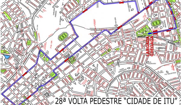 Ruas serão fechadas para a passagem dos atletas da 28ª Volta Pedestre
