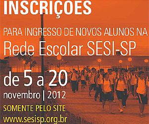 Rede escolar SESI-SP abre inscrições para ingresso de novos alunos