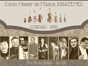 Inscrições abertas para o Curso Master de Música Assatemec 2015