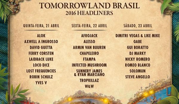 Tomorrowland Brasil anuncia atrações para cada dia do evento