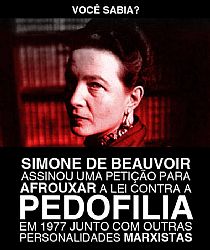 A Pedófila Simone de Beauvoir