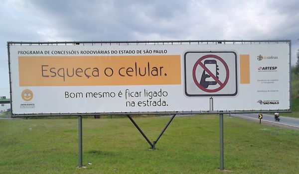 AB Colinas inicia a campanha "Esqueça o celular" nas rodovias 