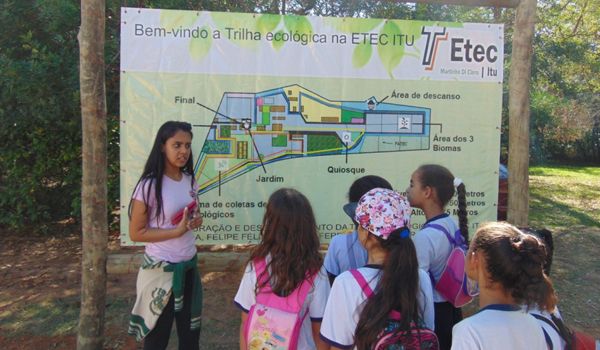 Alunos de escola municipal visitam projeto ambiental na ETEC de Itu 