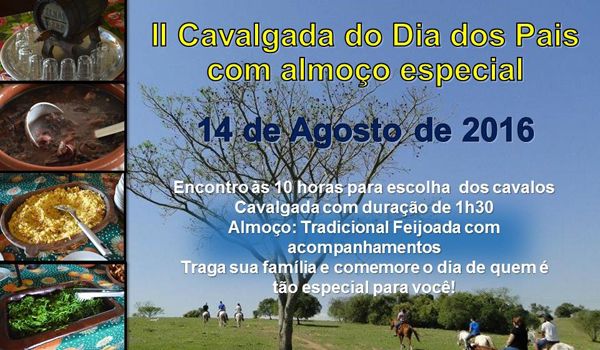 Chácara do Rosário realiza "II Cavalgada do Dia dos Pais"