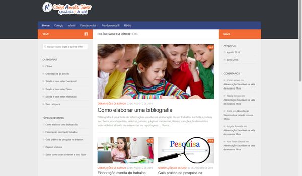 Colégio Almeida Júnior lança blog voltado aos pais dos alunos
