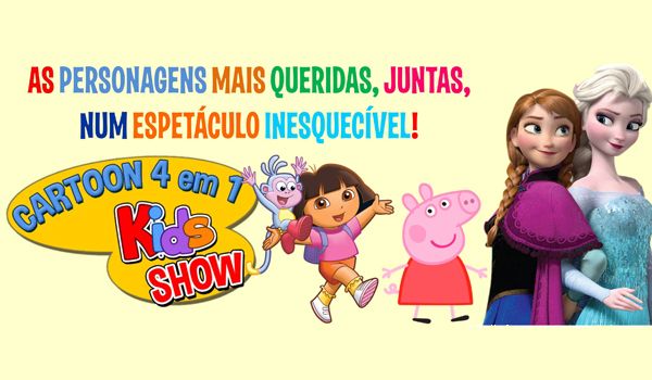 Espetáculo "Cartoon 4 em 1 Kids Show" será apresentado em Salto