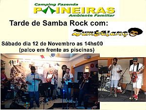 Tarde de Samba Rock é atração no Camping e Fazenda Paineiras no sábado