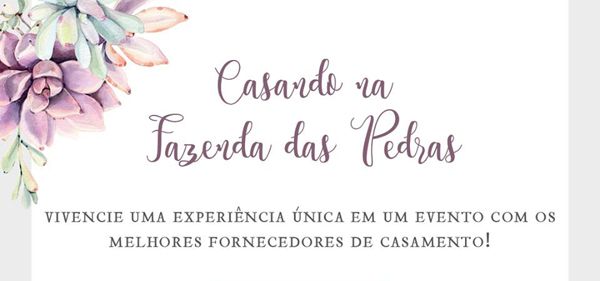 Casamento no campo é tema de evento no Espaço Fazenda das Pedras