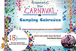 Camping Cabreúva promove "Esquenta pré-Carnaval"