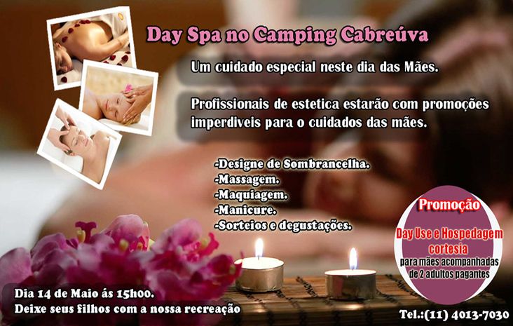 Camping Cabreúva realiza promoções de Dia das Mães