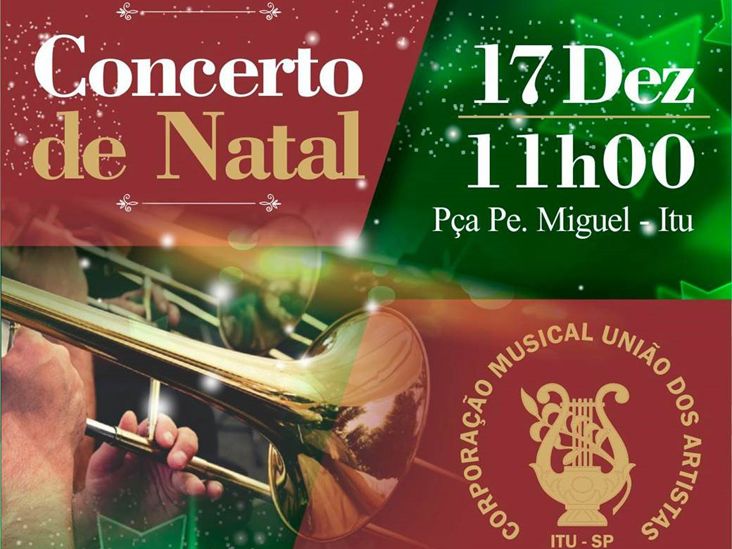 Banda União dos Artistas realiza Concerto Natalino nesse domingo