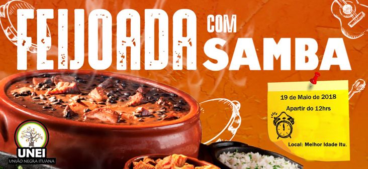 União Negra Ituana realiza "Feijoada com Roda de Samba"