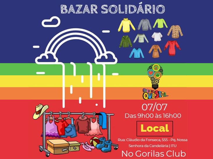 Projeto Que Seja realiza bazar beneficente neste sábado em Itu