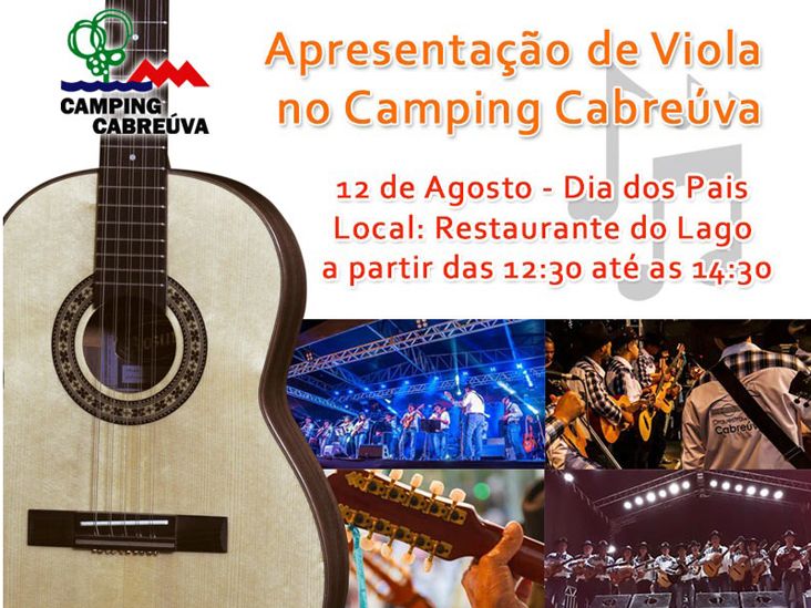 Camping Cabreúva terá apresentação de viola no Dia dos Pais