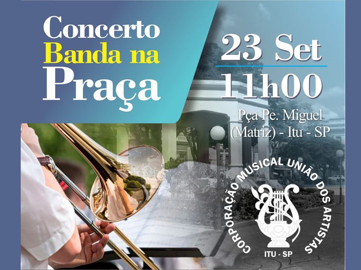Concerto "Banda na Praça" terá nova edição neste domingo