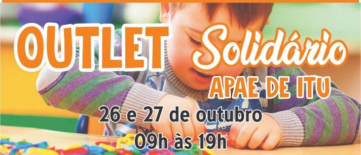 APAE de Itu promove 1º Outlet Solidário nesta sexta e sábado