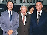 Mylton Ottoni e seus filhos Marcelo e Maurício