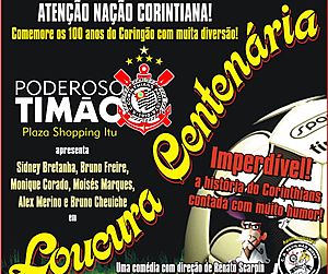 Peça teatral contará a história dos 100 anos do Corinthians