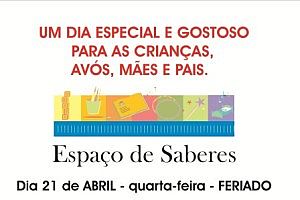 Espaço de Saberes promoverá dia especial para as crianças