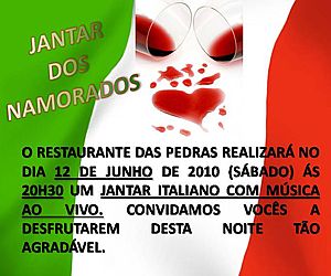 Camping das Pedras realiza Jantar dos Namorados 
