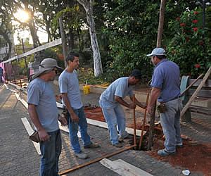 Praça da Matriz de Tatuí passa por reforma até agosto