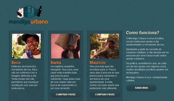 Socialismo online: Mendigo Urbano arrecada fundos a moradores de rua
