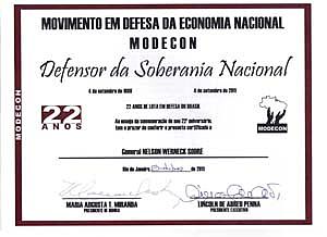 Modecon homenageia Centenário de Nelson Werneck Sodré