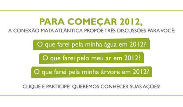 O que você vai fazer pelo seu ambiente em 2012? 