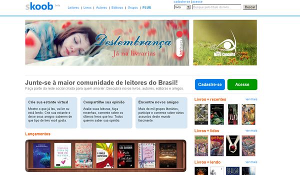 Skoob, a rede social para amantes da literatura 