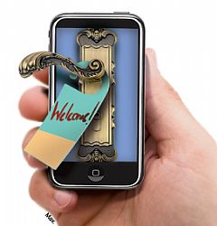 Smartphone na bagagem 