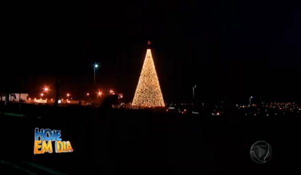 Árvore de Natal do Plaza Shopping Itu é destaque na TV Record