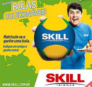 Skill Idiomas faz promoção "Bolas Colecionáveis"