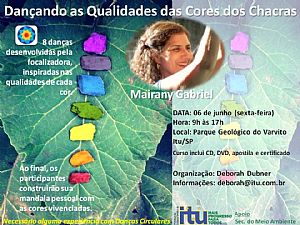 Workshop Dançando as Qualidades das Cores dos Chacras ocorre em Itu