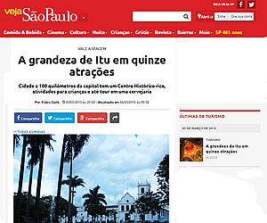 Veja SP destaca "a grandeza de Itu" em reportagem sobre turismo