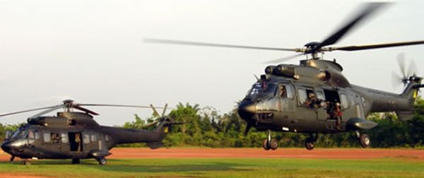 Itu sedia exercício do Comando da Aviação do Exército