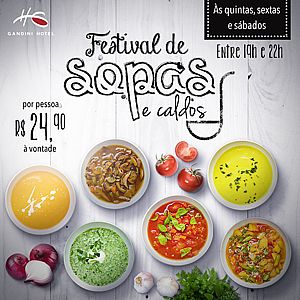 Gandini Hotel promove Festival de sopas e caldos